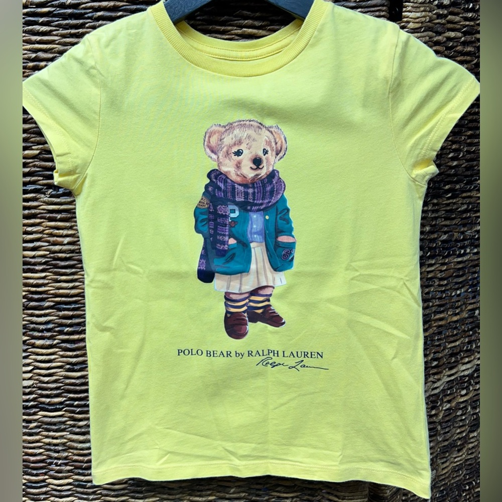 Polo Ralph Lauren- Bear Short Sleeve‎ Shirt, Size: 7, Yellow